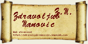 Zdravoljub Manović vizit kartica